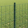 vidaXL Fence with Post Green 0.6 x 10 m Steel and PVC