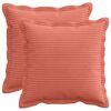vidaXL Cushion Cover 2 pcs HOUTEN Red Orange 30 x 30 cm Corduroy