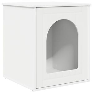 vidaXL Cat House White 53 x 52 x 62 cm Engineered Wood