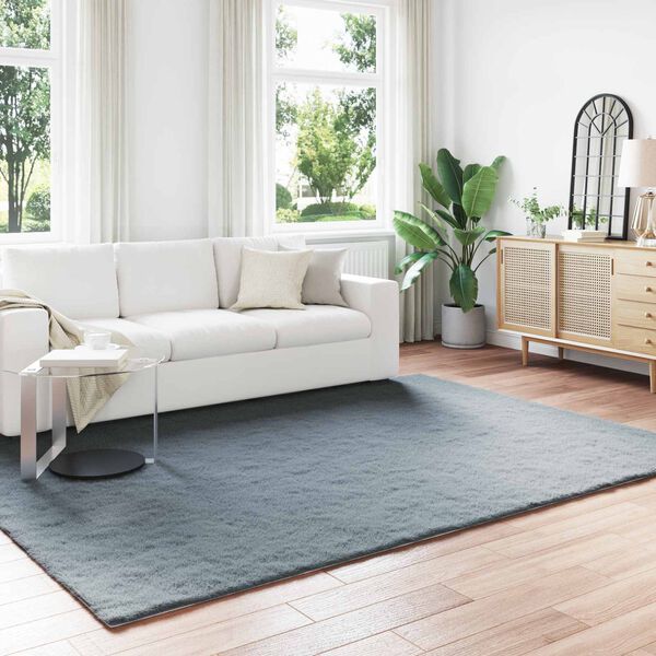 vidaXL Faux Rabbit Fur Rug Olite Anthracite 240 x 340 cm Polyester