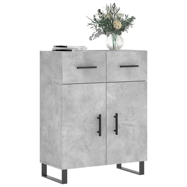 vidaXL Sideboard Concrete Grey 69.5x34x90 cm Engineered Wood