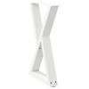 vidaXL Dining Table Legs 2 pcs White 60x(72-73.3) cm Steel