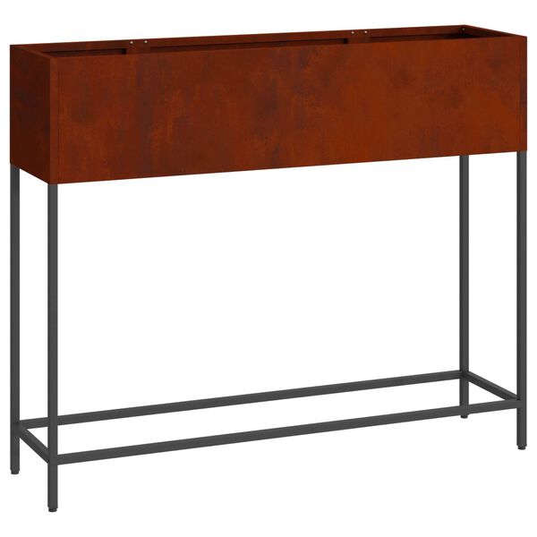 vidaXL Raised Garden Planter Rusty 100 x 26 x 82 cm Weathering Steel
