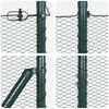 vidaXL Fence Post Green 100 x 1.2 m (13 mm mesh) Steel and PVC