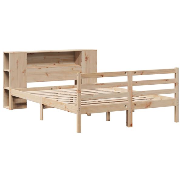 vidaXL Bookcase Bed without Mattress 120x200 cm Solid Wood Pine