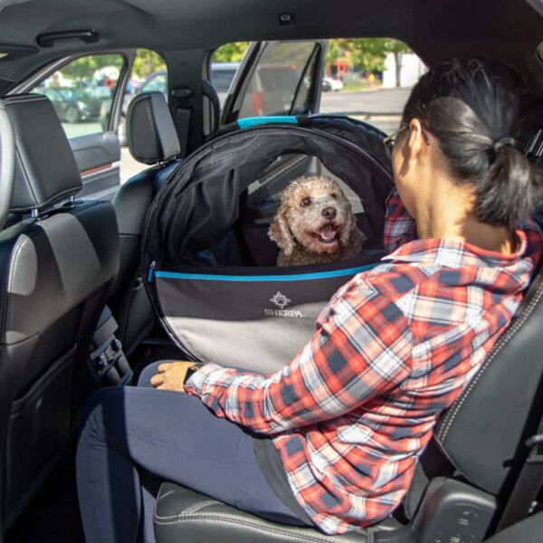 SHERPA Pet Tube Car Kennel Large Black