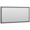 vidaXL Bathroom Mirror High Gloss Grey 80x1.5x37 cm Engineered Wood