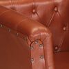 vidaXL Armchair Brown Real Leather