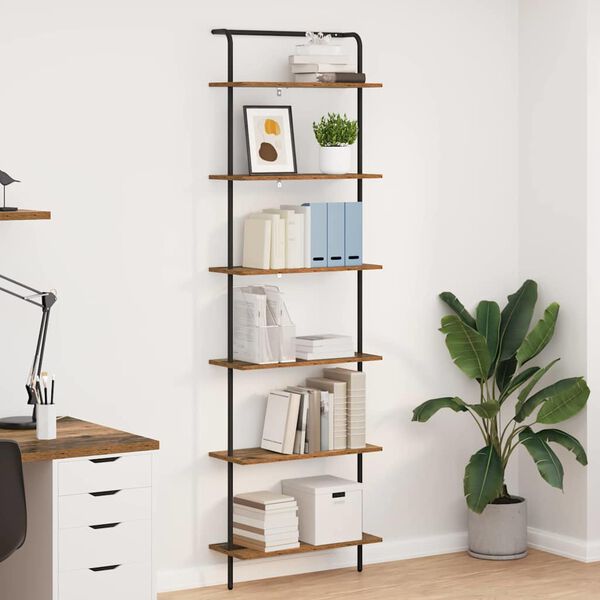 vidaXL Bookshelf Old Wood 60 x 24 x 203 cm Engineered wood