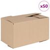 vidaXL Folding Box 50 pcs Natural 24 x 13 x 13 cm Cardboard