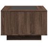 vidaXL Coffee Table with LED Brown Oak 60x60x40 cm Engineered Wood