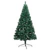 vidaXL Artificial Half Pre-lit Christmas Tree with Ball Set Green 210 cm