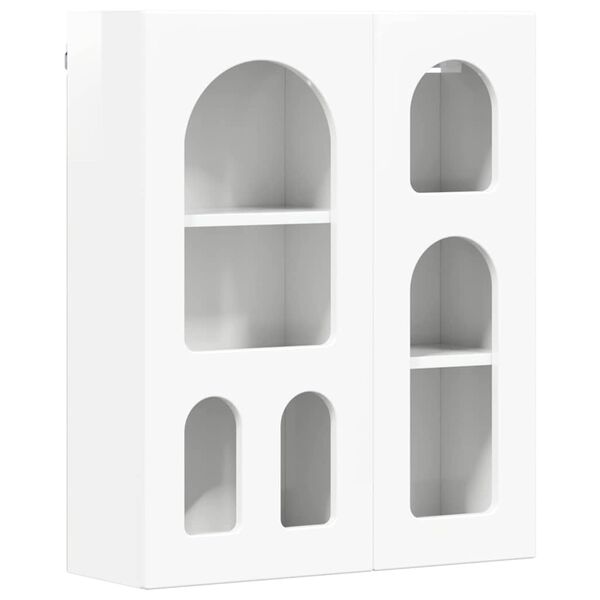vidaXL Hanging Cabinet with Shelf High Gloss White 59 x 20 x 71.5 cm