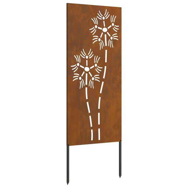 vidaXL Garden Privacy Screen Rusty 50 x 140 cm Weathering steel