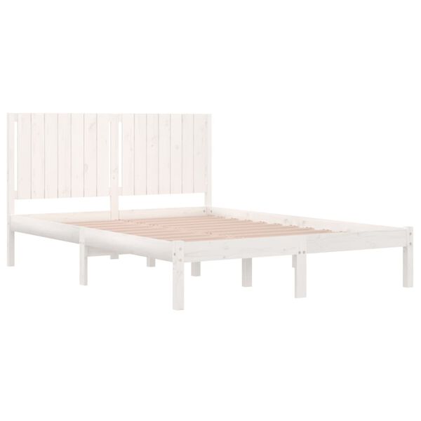 vidaXL Bed Frame without Mattress White 160x200 cm Solid Wood Pine