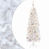 vidaXL Artificial Slim Christmas Tree with Bauble 180 cm 300 LEDs