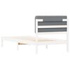 vidaXL Bed Frame with Upholstered Headboard Light Grey 75 x 190 cm