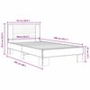 vidaXL Bed Frame without Mattress Grey Sonoma 90x200 cm