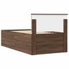 vidaXL Daybed Manual Brown Oak and Black 90 x 200 cm Engineered Wood