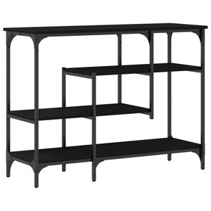 vidaXL Console Table with Shelf Black oak 100 x 35 x 75 cm