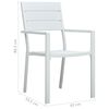 vidaXL Garden Chairs 4 pcs White HDPE Wood Look
