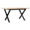 vidaXL Coffee Table X-Frame 80x50x40 cm Solid Wood Pine and Steel