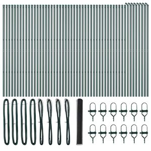 vidaXL Hexagonal Fence Ground Fix 100 x 1.2 m PVC-Coated Steel Grey