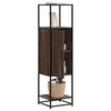 vidaXL Highboard Brown Oak 35.5x35x139 cm Engineered Wood and Metal
