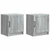 vidaXL Bedside Cabinet 2 pcs Grey Sonoma 43 x 34.5 x 47 cm