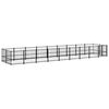 vidaXL Outdoor Dog Kennel Steel 16.89 m&sup2;