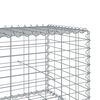vidaXL Gabion Basket with Cover 1200x100x50 cm Galvanised Iron