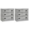 vidaXL Sideboards 2 pcs Concrete Grey Engineered Wood