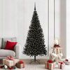 vidaXL Christmas Tree with 300 LEDs with Stand Black 180 cm PVC