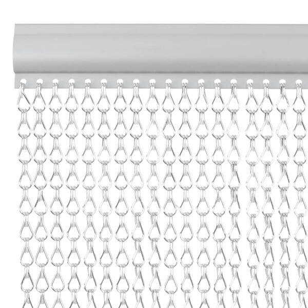vidaXL Chain Door Fly Screen 90x212 cm Aluminium