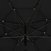 vidaXL 3-Tier Garden Parasol with Aluminium Pole Black 3.5 m