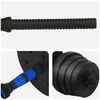 vidaXL 2-in-1 Dumbbell Set Black and Blue 121 x 19.5 x 19.5 cm