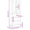 vidaXL Highboard Grey Sonoma 69.5x34x180 cm Engineered Wood
