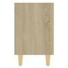 vidaXL Bed Cabinets with Solid Wood Legs 2 pcs Sonoma Oak 40x30x50 cm
