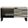 vidaXL Coffee Table Beige and Black 80 x 50 x 40 cm Solid Acacia wood