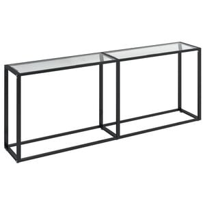 vidaXL Console Table Transparent 200x35x75,5cm Tempered Glass