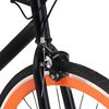 vidaXL Fixed Gear Bike Black and Orange 700c 59 cm