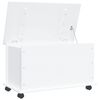 vidaXL Storage Chest with Wheels ALTA White 73x39.5x43 cm Solid Wood Pine