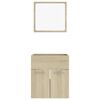 vidaXL 2 Piece Bathroom Furniture Set Sonoma Oak Engineered Wood