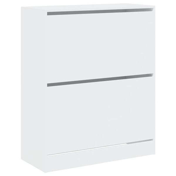 vidaXL Shoe Cabinet White 80x34x96.5 cm Engineered Wood