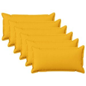 vidaXL Cushion Cover 6 pcs HOUTEN Light Yellow 40 x 70 cm Faux Linen