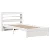 vidaXL Bed Frame with Headboard without Mattress White 100x200 cm
