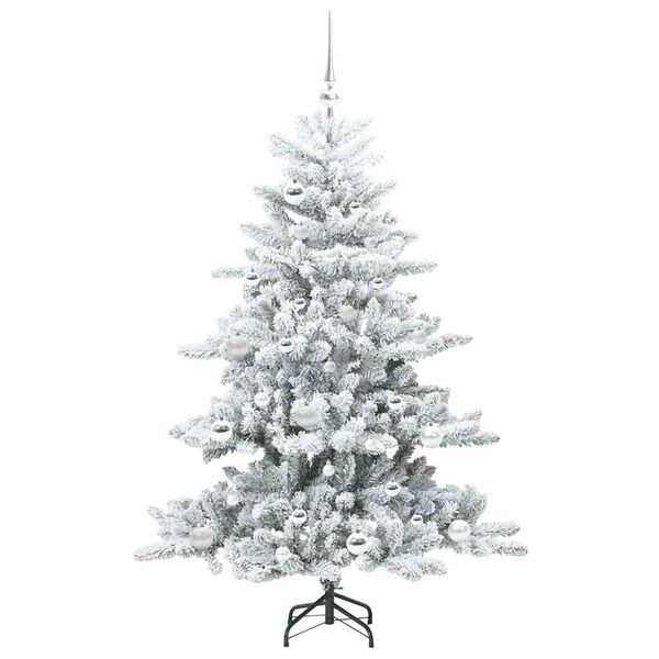 vidaXL Artificial Hinged Christmas Tree with 150 LEDs 150 cm PVC