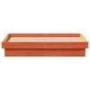 vidaXL LED Bed Frame without Mattress Wax Brown 120x190 cm Small Double Solid Wood