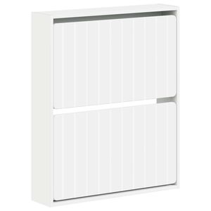 vidaXL Wall-Mounted Shoe Cabinet ZWOLLE 71 x 17 x 86 cm White