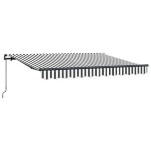 vidaXL Retractable Awning Manual Anthracite 250 x 200 cm Fabric